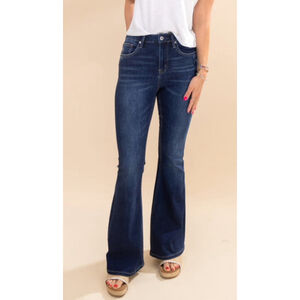 Women's Mica Blue Flare & Wide Leg Jeans Standard. size 5